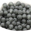 8mm Storm Gray Frosted Matte Glass Round Druk Loose Beads - 100 beads