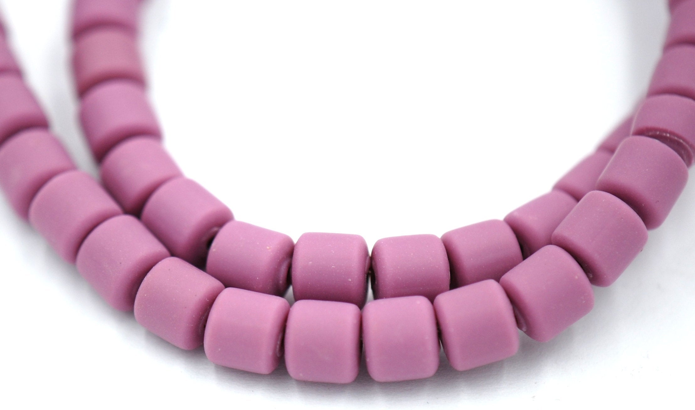 Column Handmade Polymer Clay Bead Spacers, Pastel Bright Assorted Color, FULL STRAND