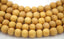 Unfinished Jackfruit Wood Natural Unwaxed 8mm Round Wood Beads -16 inch strand