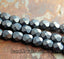 Hematite Czech Glass Matte 6mm Beads -25