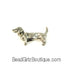 Dachshund Silver Pewter Dog Bead -1