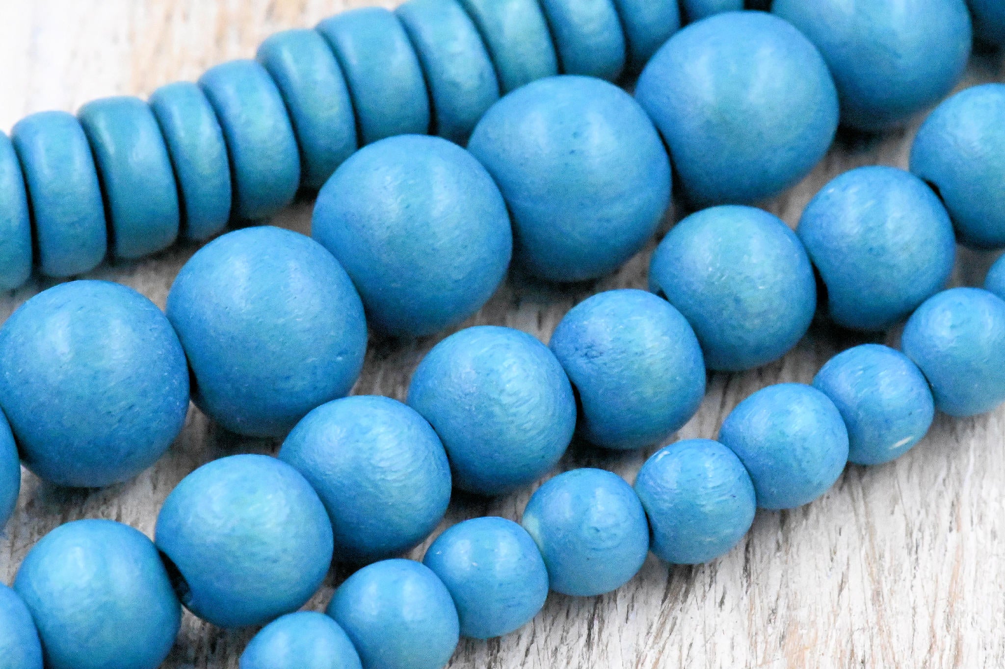 Bayberry Blue Beads 6mm 8mm 10mm Wood beads -16 inch strand