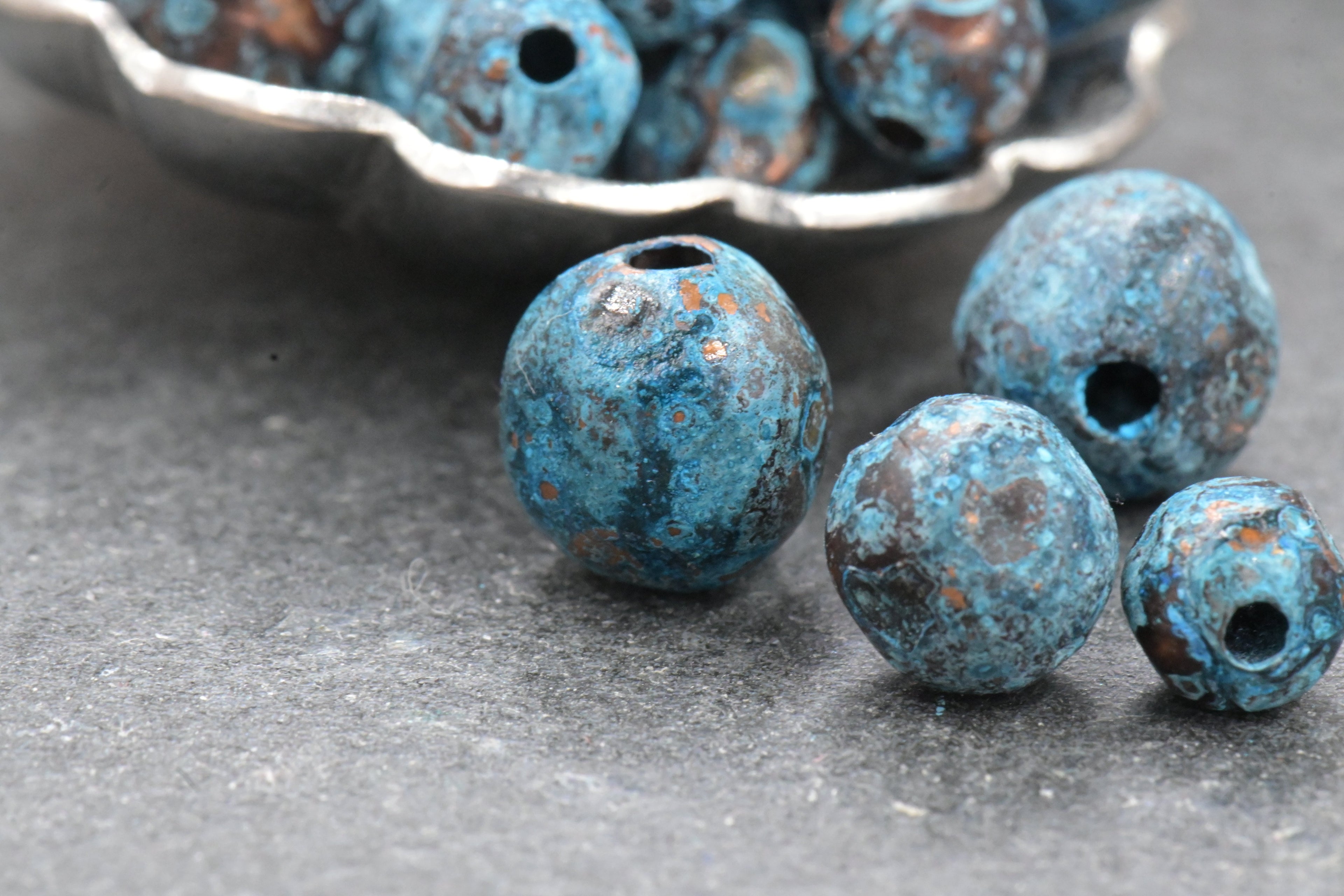 Patina Copper Beads