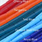 Two Strands Sea Glass Beads 14mm Tube Beads 14x4mm Recycled Seaglass Tube Beads