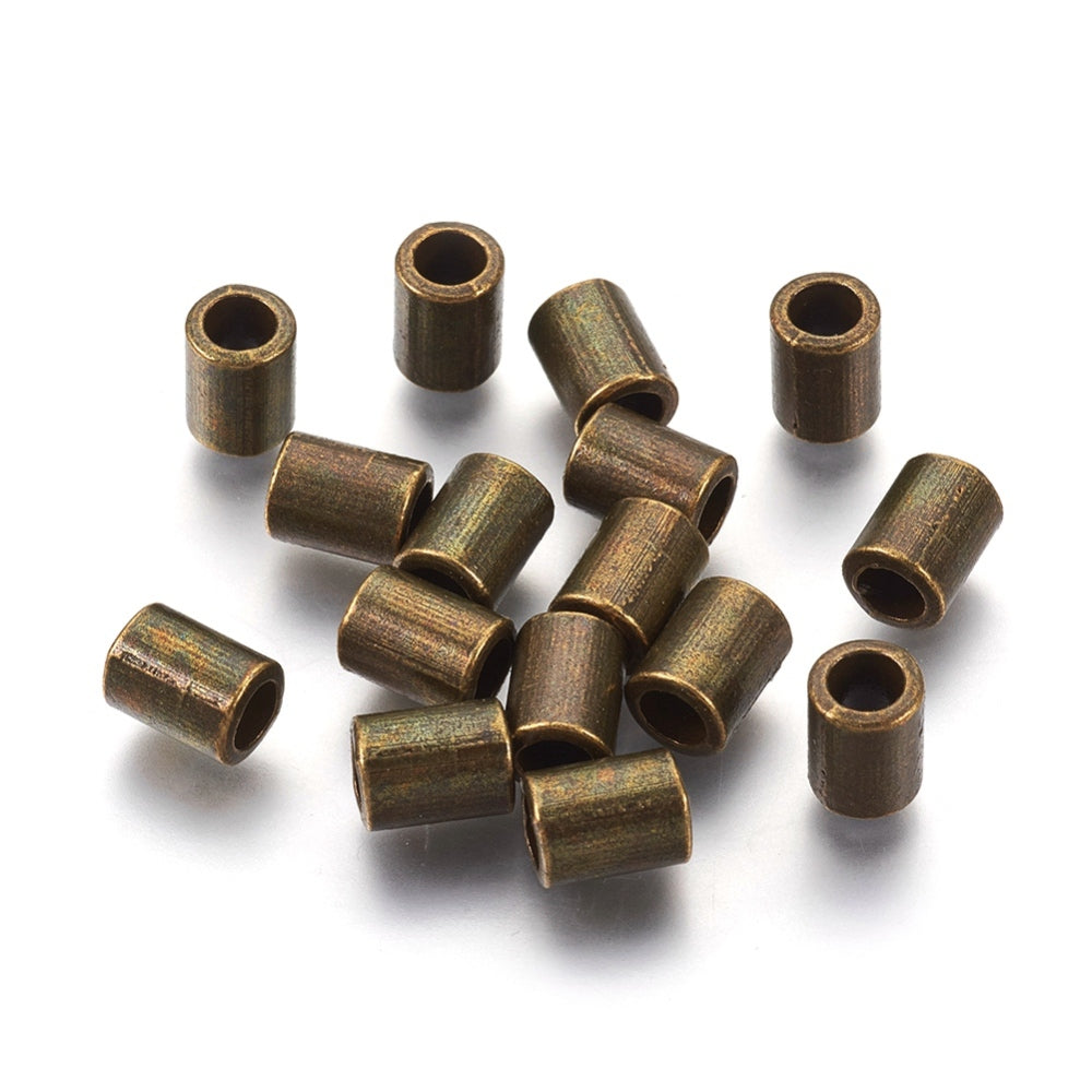 Antique bronze Tube Beads 8x6mm, 50