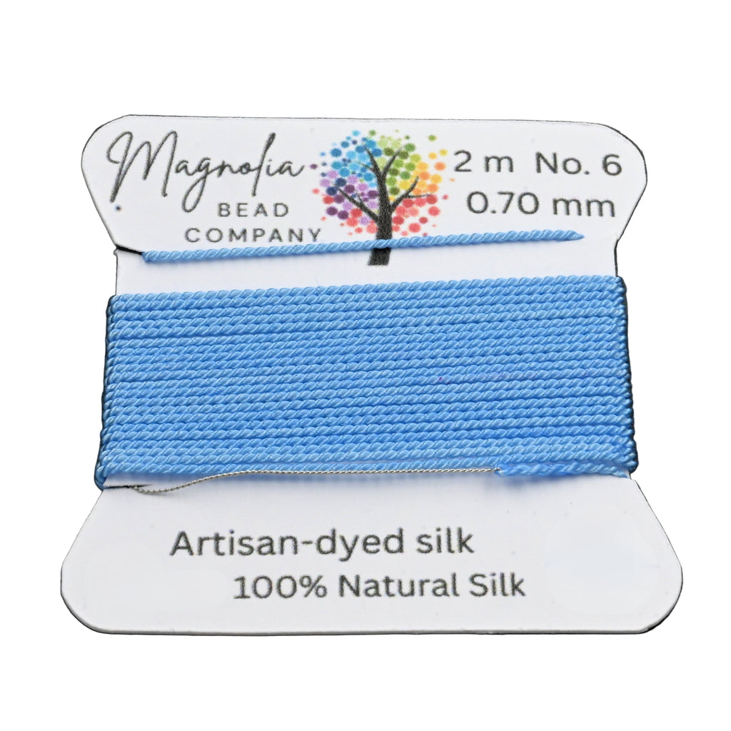 Baby Blue Griffin Silk Cord – Hand-Dyed Thread for Knotting, Jewelry Making, Pendant Stringing