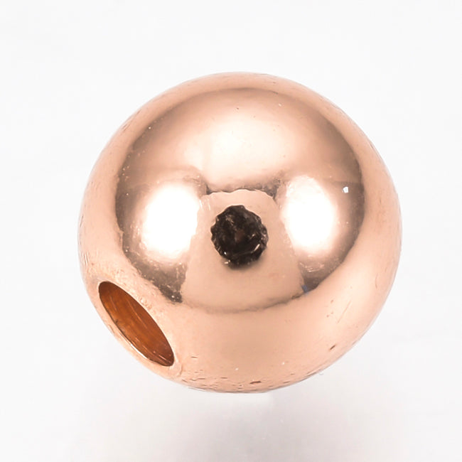 Rose Gold Round Brass Beads Main Image