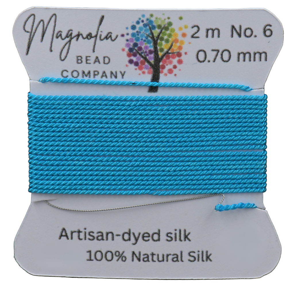 Desert Sky Turquoise – Hand-Dyed Griffin Silk Cord for Knotting, Jewelry Making, Pendant Stringing