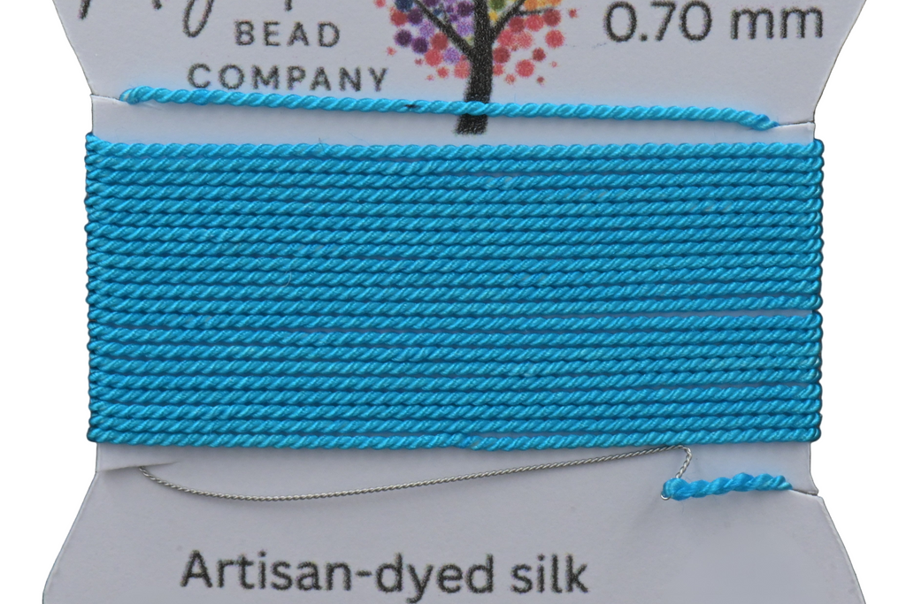 Desert Sky Turquoise – Hand-Dyed Griffin Silk Cord for Knotting, Jewelry Making, Pendant Stringing