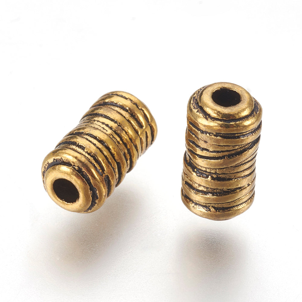 Wrapped Column Spacers, 20pc Antique Silver, Bronze or Gold 11x6mm