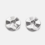 Wavy Spacer beads, Flat Disk Antique Bronze, Antique Copper or Silver