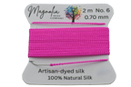 Hot Pink Griffin Silk Cord – Hand-Dyed Thread for Knotting, Jewelry Making, Pendant Stringing