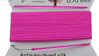 Hot Pink Griffin Silk Cord – Hand-Dyed Thread for Knotting, Jewelry Making, Pendant Stringing