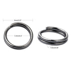 200 pcs gunmetal plated split rings 6mm