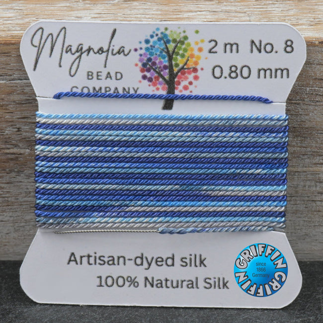 Blue Ash – Griffin Silk Cord – Hand-Dyed Thread for Knotting, Jewelry Making Hover Image
