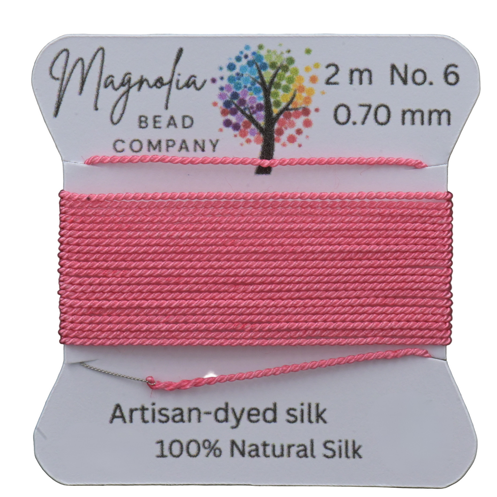 Gypsy Rose Pink Hand Dyed Griffin Silk Cord – For Knotting, Jewelry Making, Pendant Stringing - Hand-Dyed Thread For Knotting