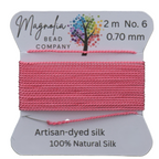 Gypsy Rose Pink Hand Dyed Griffin Silk Cord – For Knotting, Jewelry Making, Pendant Stringing - Hand-Dyed Thread For Knotting