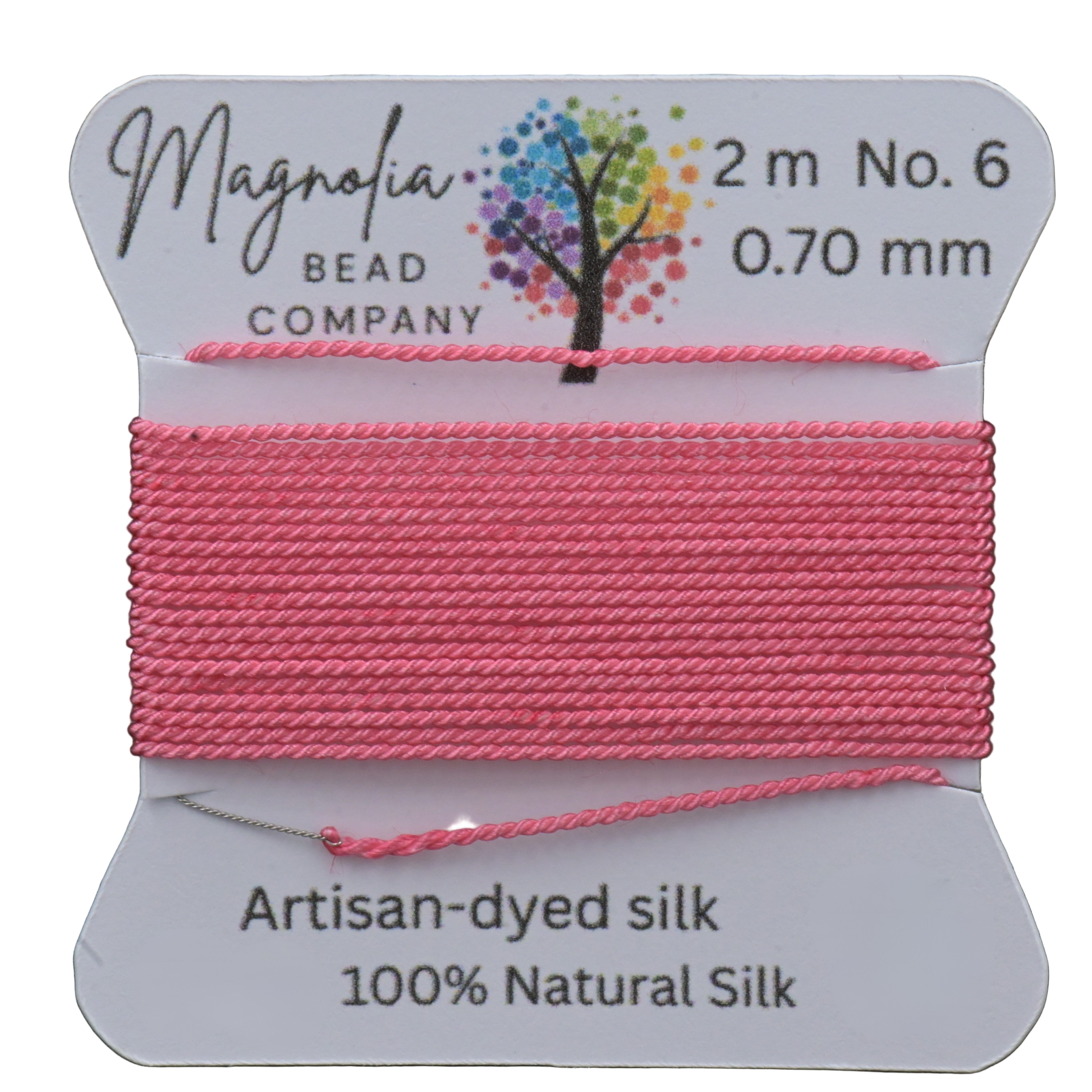 Gypsy Rose Pink Hand Dyed Griffin Silk Cord – For Knotting, Jewelry Making, Pendant Stringing - Hand-Dyed Thread For Knotting