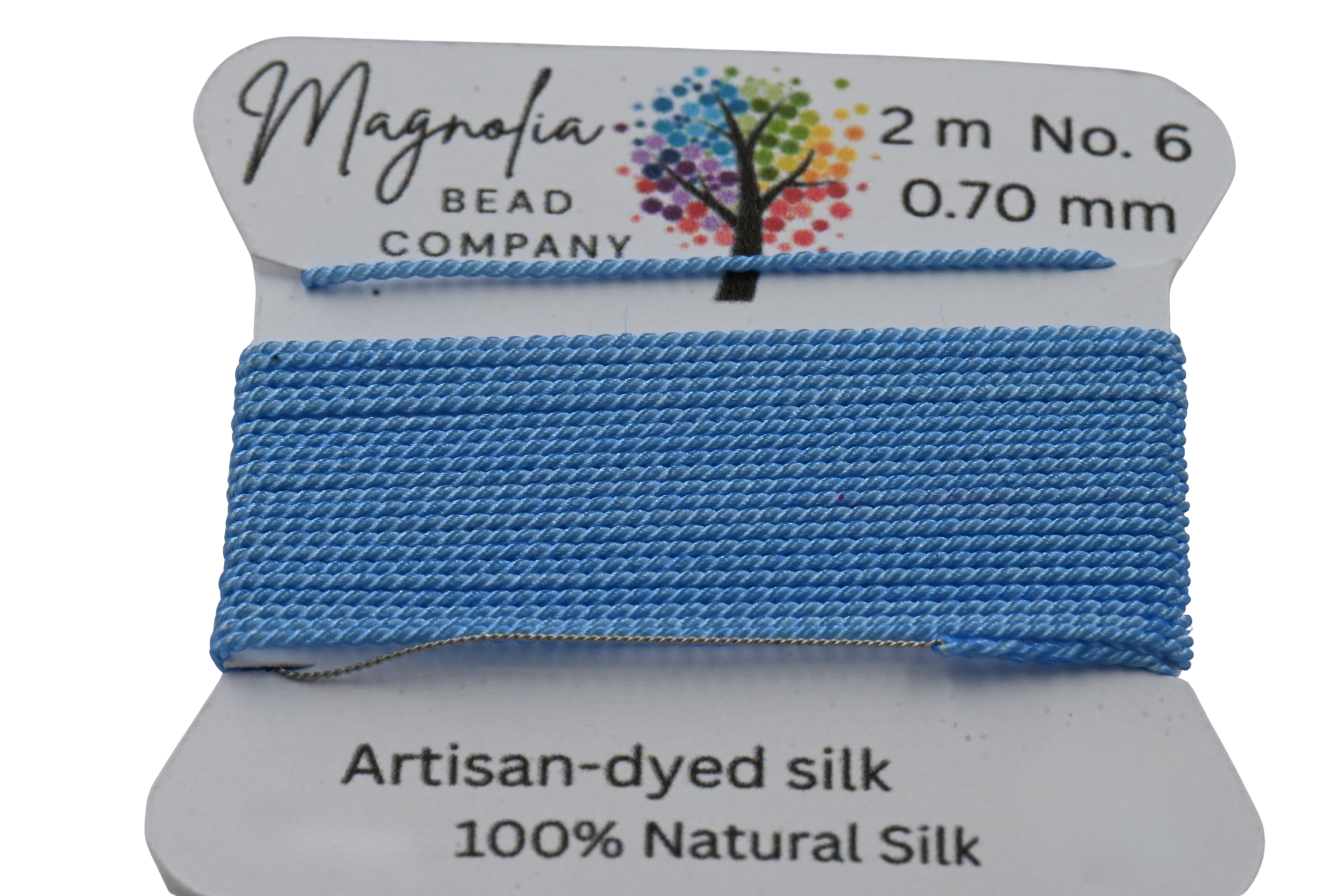 Baby Blue Griffin Silk Cord – Hand-Dyed Thread for Knotting, Jewelry Making, Pendant Stringing