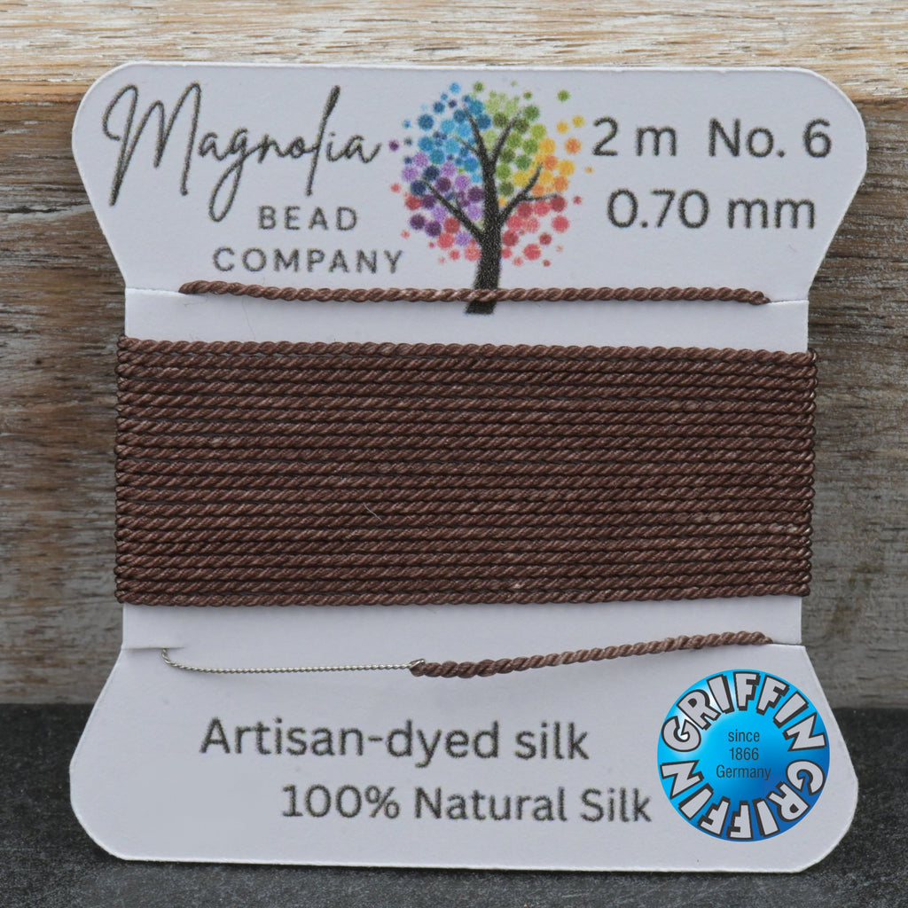 Burnt Cedar –Hand-Dyed Griffin Silk Cord for Knotting, Jewelry Making, Pendant Stringing