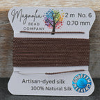 Burnt Cedar –Hand-Dyed Griffin Silk Cord for Knotting, Jewelry Making, Pendant Stringing