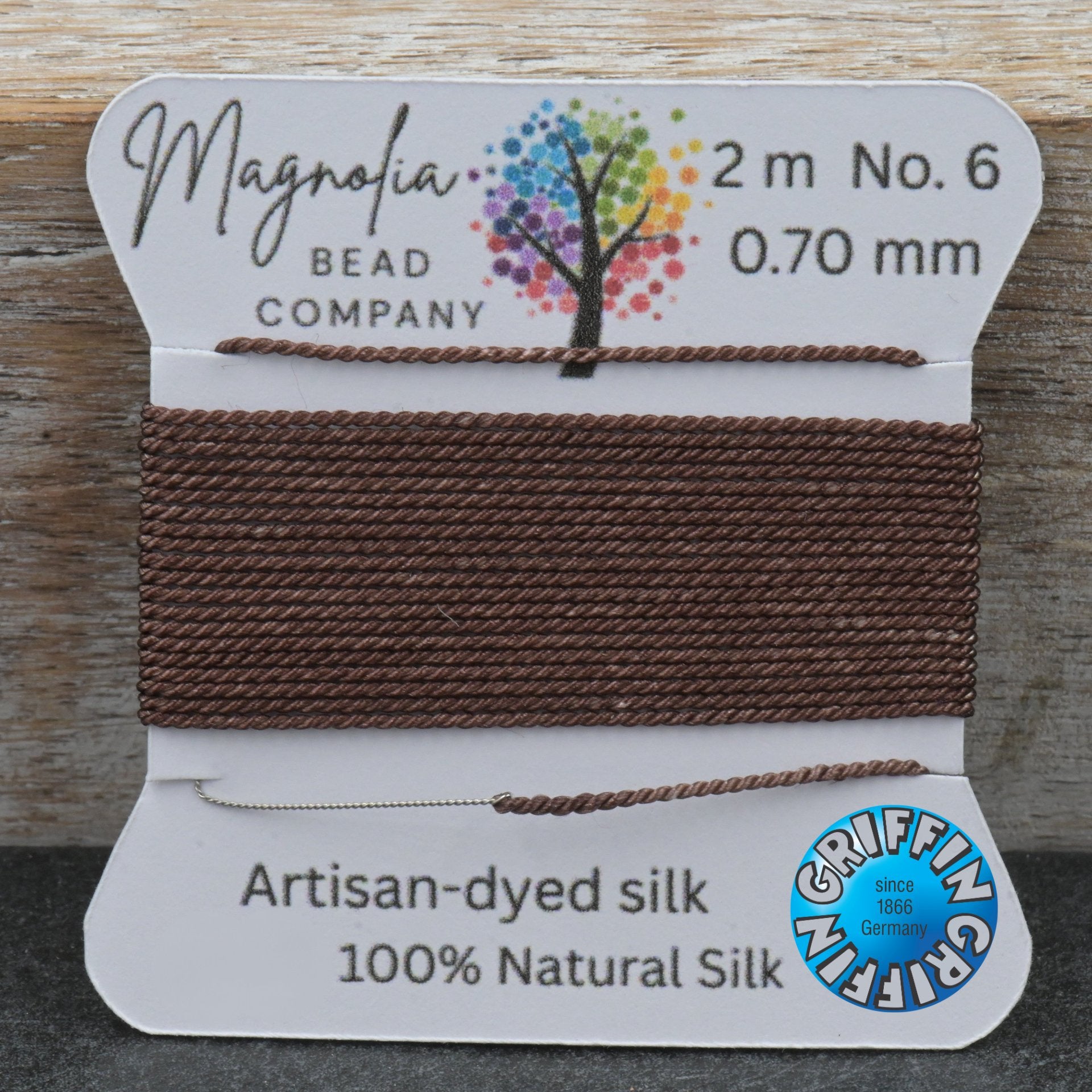 Burnt Cedar –Hand-Dyed Griffin Silk Cord for Knotting, Jewelry Making, Pendant Stringing