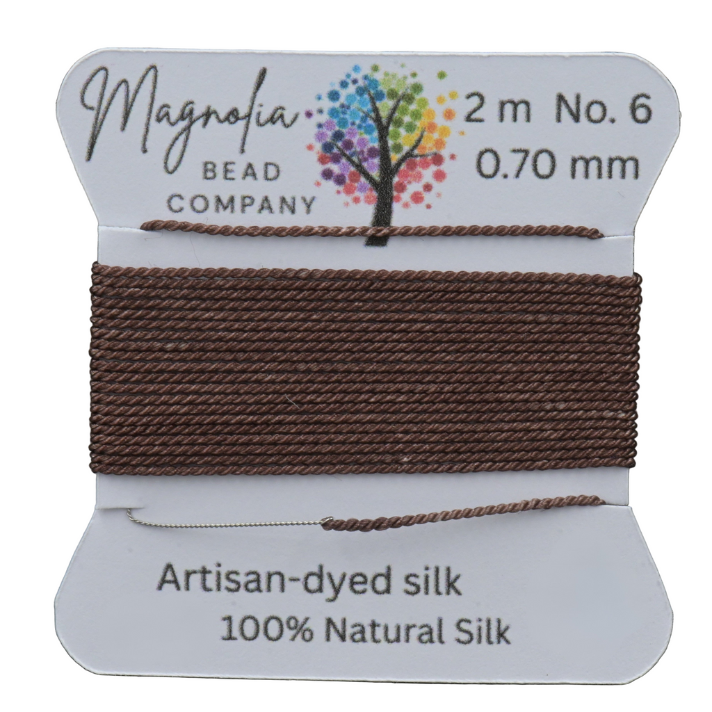 Burnt Cedar –Hand-Dyed Griffin Silk Cord for Knotting, Jewelry Making, Pendant Stringing