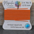 Spiced Clay Hand‑Dyed Griffin Silk Cord – Thread for Knotting, Jewelry Making, Pendant Stringing