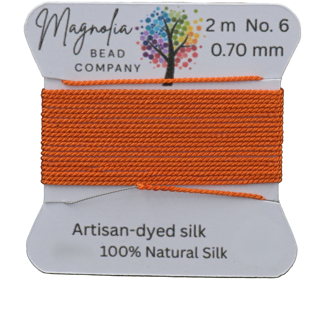 Spiced Clay Hand‑Dyed Griffin Silk Cord – Thread for Knotting, Jewelry Making, Pendant Stringing