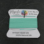 Retro Bright Aqua Griffin Silk Cord – Hand-Dyed Thread for Knotting, Jewelry Making, Pendant Stringing