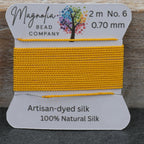 Sunlit Ochre – Griffin Silk Cord – Hand-Dyed Thread for Knotting, Jewelry Making, Pendant Stringing