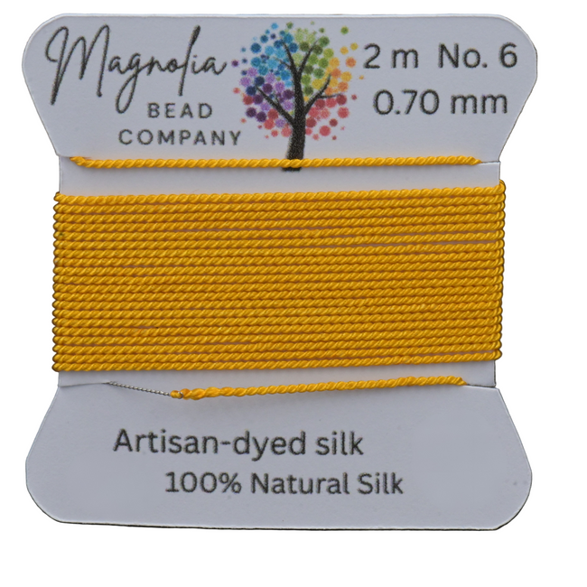 Sunlit Ochre – Griffin Silk Cord – Hand-Dyed Thread for Knotting, Jewelry Making, Pendant Stringing Main Image