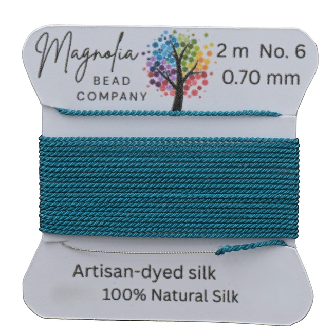 Griffin Silk Cord Midnight Juniper Green – Hand-Dyed Thread for Knotting, Jewelry Making, Pendant Stringing Hover Image