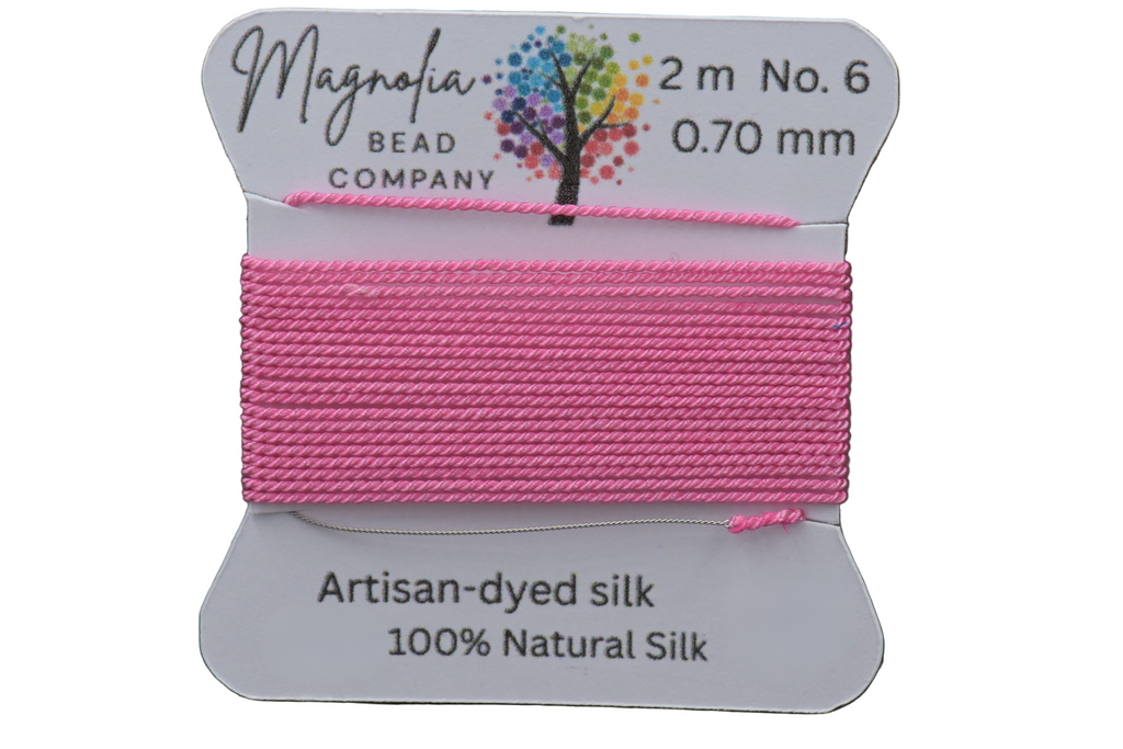 Cherry Blossom Griffin Silk Cord – Hand‑Dyed Thread for Knotting, Jewelry Making, Pendant Stringing