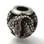 304 Stainless Steel European Beads, Large Hole Beads, Rondelle with Snake, Antique Silver, 9.5x9.5mm