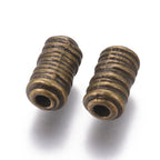 Wrapped Column Spacers, 20pc Antique Silver, Bronze or Gold 11x6mm