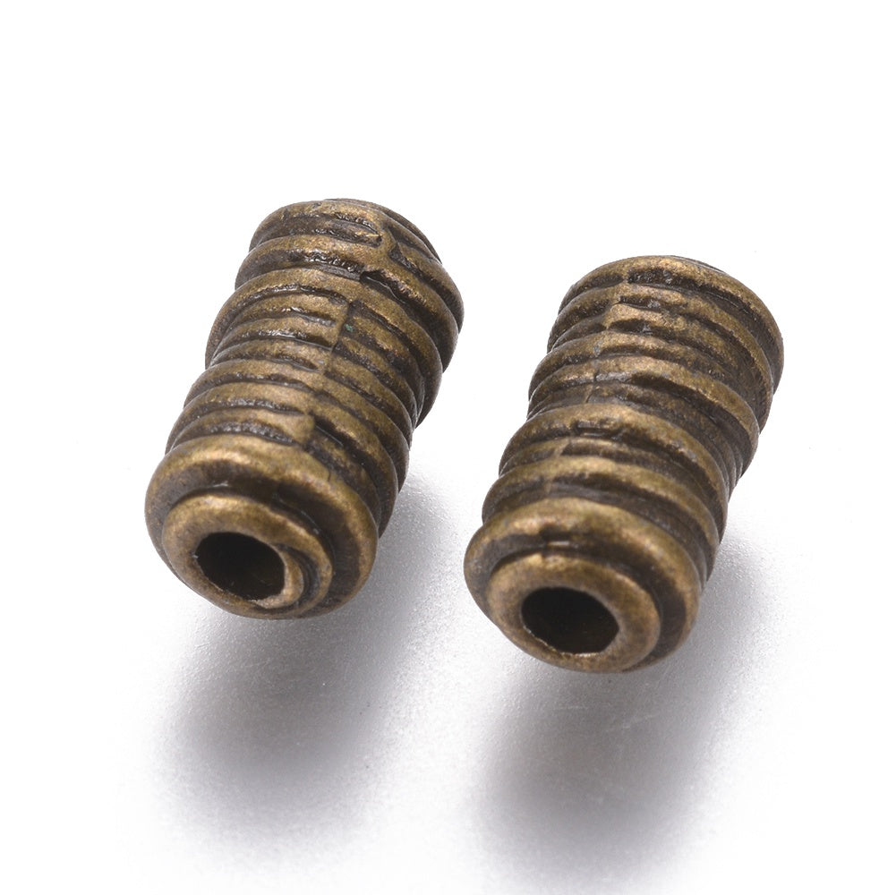 Wrapped Column Spacers, 20pc Antique Silver, Bronze or Gold 11x6mm