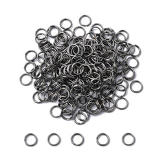 100 pcs gunmetal plated split rings 6mm