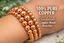 100% Pure Copper Bead Bracelet • Solid Stretch Handmade Jewelry USA
