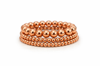 100% Pure Copper Bead Bracelet • Solid Stretch Handmade Jewelry USA