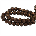 Czech 8mm English Cut Bronze with a Purple Luster, 20pc