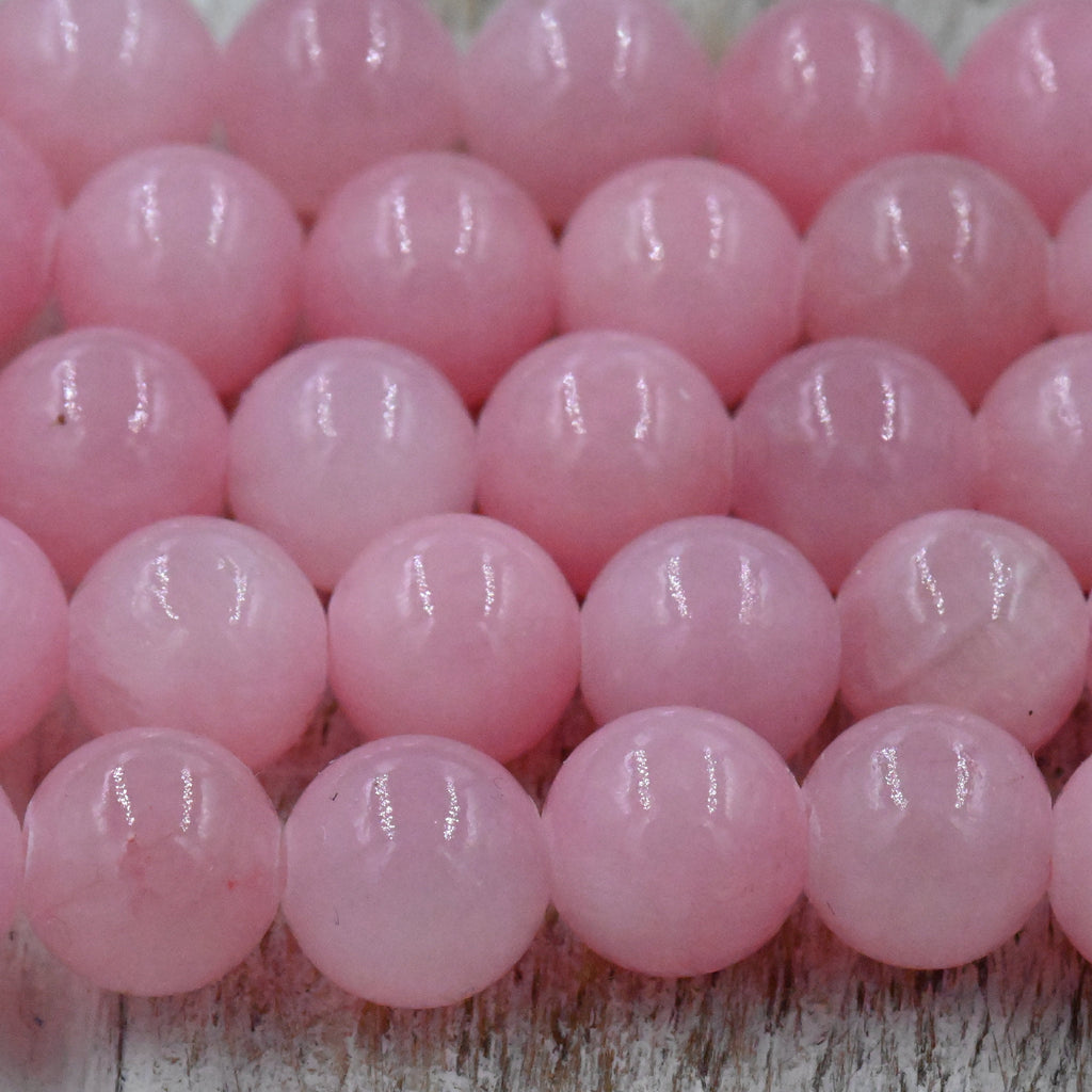 Light Pink Dyed Natural Jade Round Beads 8mm