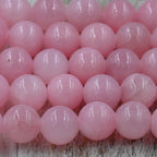 Light Pink Dyed Natural Jade Round Beads 8mm