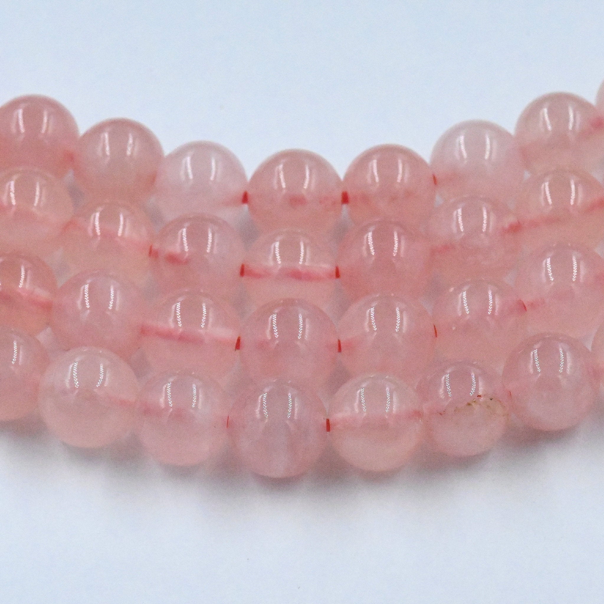 A Grade Madagascar Rose Quartz 8mm Round Beads