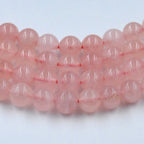 A Grade Madagascar Rose Quartz 8mm Round Beads