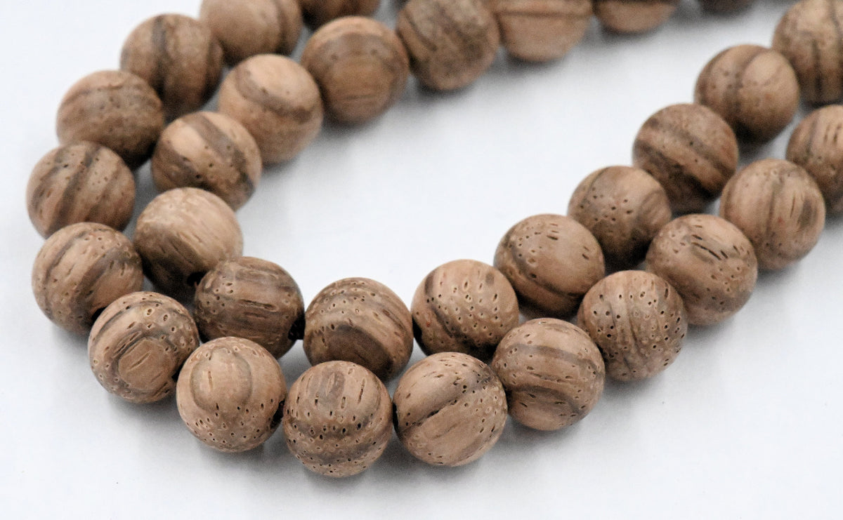 Natural 6mm 8mm 10mm Sandy Burl Wood Beads