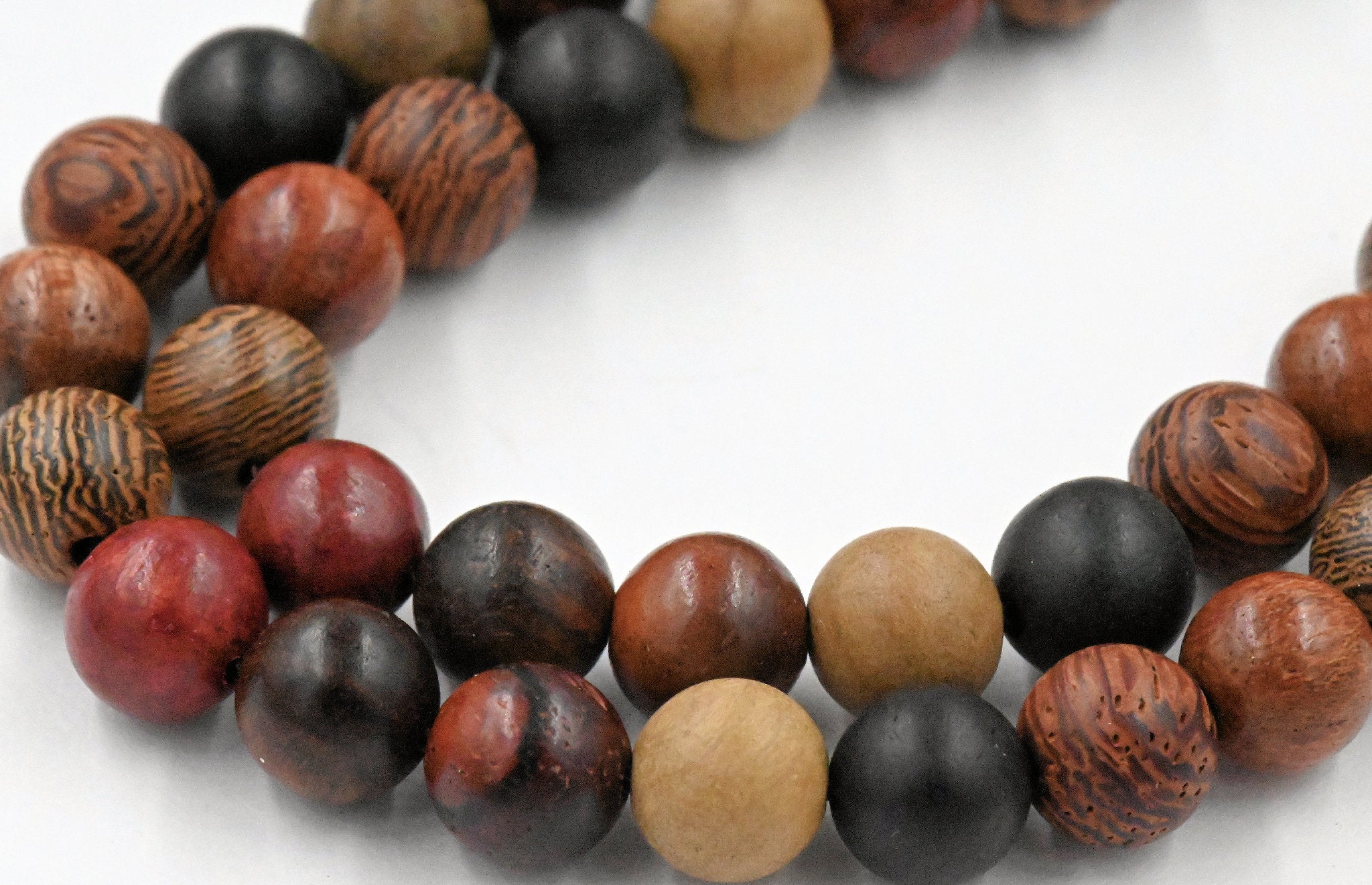 Natural 6mm 8mm 10mm Mixed Wood Beads