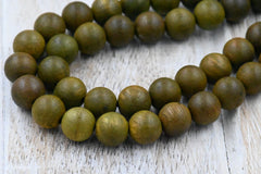 Natural 6mm 8mm 10mm Olive Sandalwood Beads