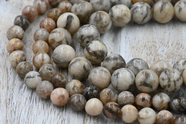 Feldspar 4mm, 6mm, 8mm, 10mm, 12mm Round Beads -15 inch strand Main Image