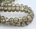 Grey with Mercury Finish Rondelle 25pc 5x7mm Faceted Czech Beads